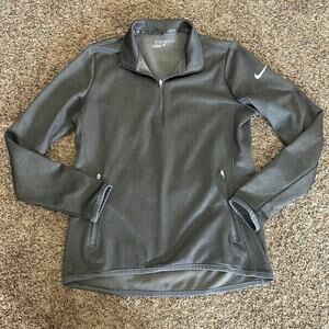 Nike Golf Womens Medium Therma Fit - Gray Long Sleeve 1/2 Zip Pullover